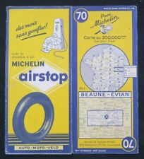 Carte MICHELIN 70 BEAUNE EVIAN 1955 Guide Bibendum pneu tyre map