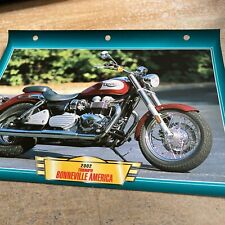 Triumph 800 Bonneville America 2002 fiche carte moto passion collection Atlas