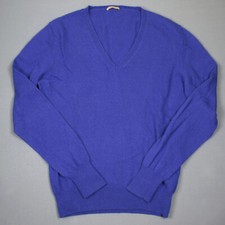 BOTTEGA VENETA 100% cashmere sweater size IT 48 / S / Small purple v neck