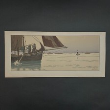 Lithographie par Henri Rivière La Féérie des Heures - Le Calme Plat A5344