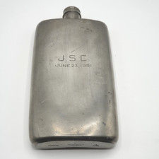 Flasque militaire ancienne en métal – Authentique James Dixon & Sons, JUNE 1951