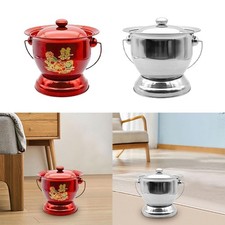Pot de Chambre Multifonction de Voyage, Crachoir Robuste avec Couvercle pour