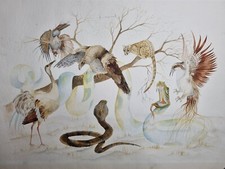 Grande aquarelle originale