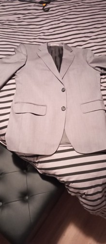 Blazer gris rayé zara man - gris,
