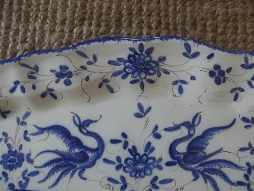 Grand plat ovale - plat, ceramique