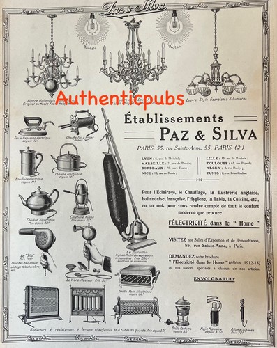 Publicite paz silva lustre - et,