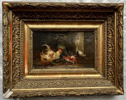 Tableau ancien huile - , toile