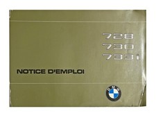 BMW 728 730 733i Notice d'Emploi en Français - 09/1978 - BMW original