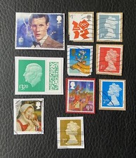 Lot de 10 timbres du Royaume-Uni années diverses United Kingdom Stamps V44