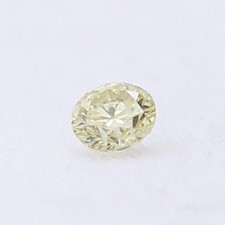 Diamant Naturel Jaune 0.14 Carat Clarté VS1 Taille Ronde Brillante 2.9 MM