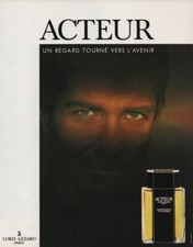 Publicité papier Parfum. Perfume ad. Acteur de Loris Azzaro 1989 France 