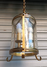 Superbe ancienne lanterne cylindrique 2 feux en laiton / état de marche