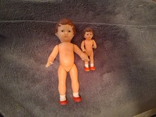 2 ANCIENNES POUPEES ARI  EN CAOUTCHOUC SOUPLE