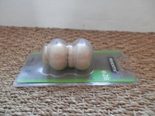 Lot 2 embouts originaux d’extrémités pour tringle en bois Ø 28 mm marrons clair