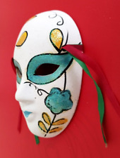 Masque Vintage Art Mural décoratif en biscuit 15x10,5cm Visage Carnaval Venise