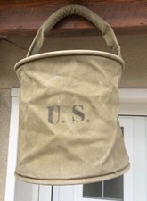 Seau/vache à eau en toile original US WW2 pour jeep