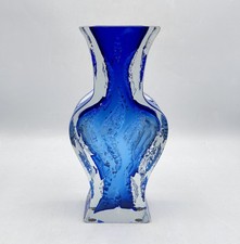 Vase verre soufflé moulé coloré sommerso Kurt Wogan Ingrid Glashütte Exquisit