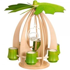 Pyramide Flottante Vert Avec Boule de Verre Bxhxt 33,5x37x33,5cm Neuf Flotteur