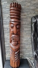 Grande statue bois tiki - statue,