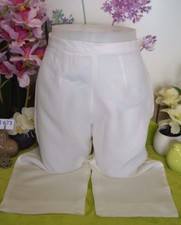Vêtement occasion femme : Pantacourt en Lin " Lola " - T : 38 *