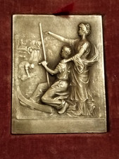 Médaille Plaque en bronze signée Félix Rasumny  (1869-1940)