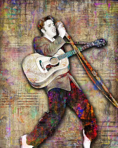Elvis presley pop art poster - presley,