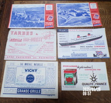 collection objet publicitaires buvards x 6   2 Piles MAZDA CIPEL - vichy etc....