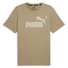 Puma T-Shirt - Ess Logo , Col Rond, Coton, Uni Beige (Oak Branc