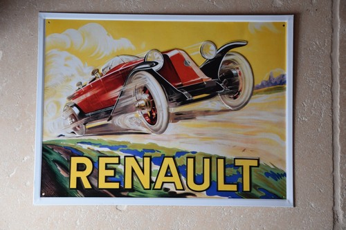 Renault plaque peinte - renault,
