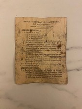 RARE NOTICE MASQUE À GAZ WW1 GUERRE 14-18 TRANCHEES GAS MASK FRANCE