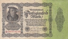billet ALLEMAGNE 50000 Mark Berlin 19 novembre 1922  bon etat