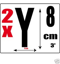 lot 2 lettres [Y] Sticker