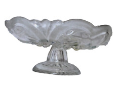 Coupe mignardise verre moulé pressé fleurs en couleur  bords ondulés