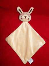 Doudou Plat Lapin Beige  Bébé Douceur NEUF