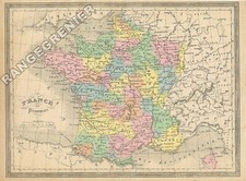 FRANCE PROVINCES - CARTE  ANCIENNE -  édition 1877