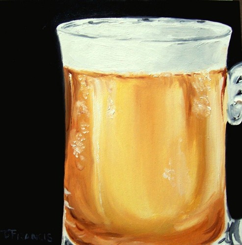 Beer original art oil - original,