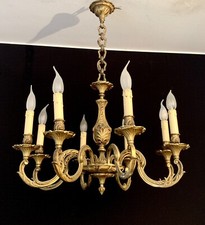 Lustre Louis XV 8 Lum bronze