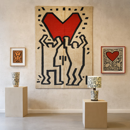 Tapis keith haring après - haring, d'après