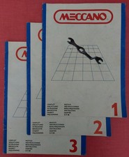 MECCANO  Lot 3 notices de montage - Manuels N° 1 2 3 - Bon état .