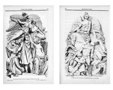 Paris 1848 1897 7 Gravures originales Cluny St Marcel Vautrain Loge Courses Arc