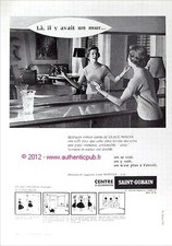 Publicite de 1959 SAINT GOBAIN MIROITIER VITRAGES GLACE MIROIR FRENCH AD PUB