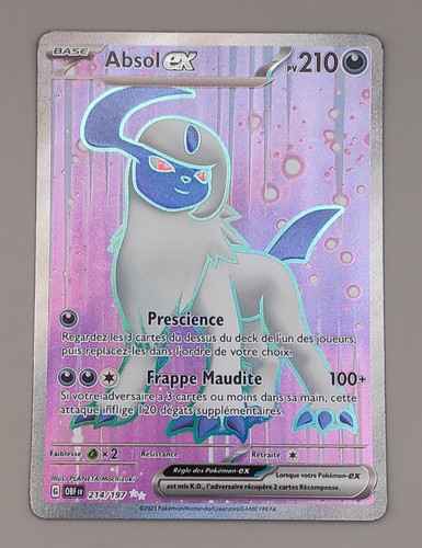 Carte pokémon absol - pokémon, ex