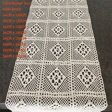Rétro Crochet Coton Nappes Dentelle pour Armoire Housse Maison Fête Mariage Bal