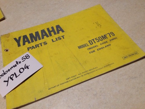 Yamaha parts list dt50m - dt50m, 79