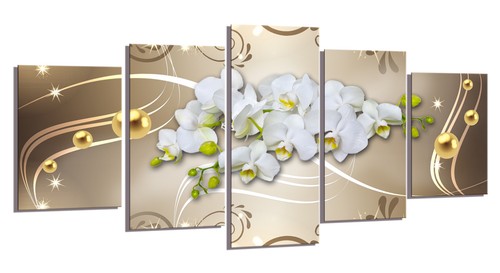 Tableau sur toile orchidees - tableau,