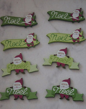 Lot de 8 embellissements bois