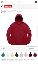 SUPREME SMALL BOX LOGO ZIP UP