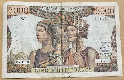 France - 5000 Francs terre et