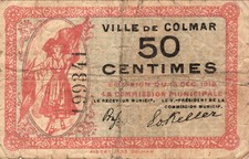 VILLE DE COLMAR 50 CENTIMES 