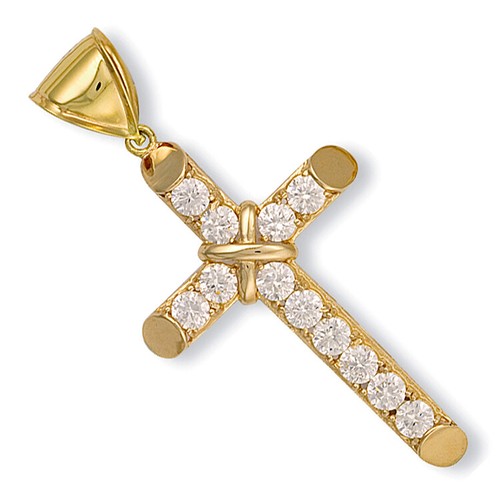 Grand pendentif croix or - croix,